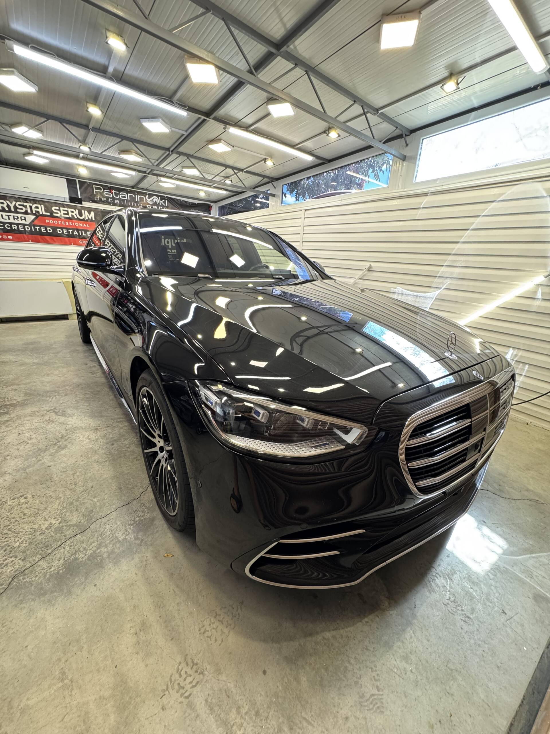 Mercedes S-Class – полиране, PPF фарове и кожен интериор | Бургас